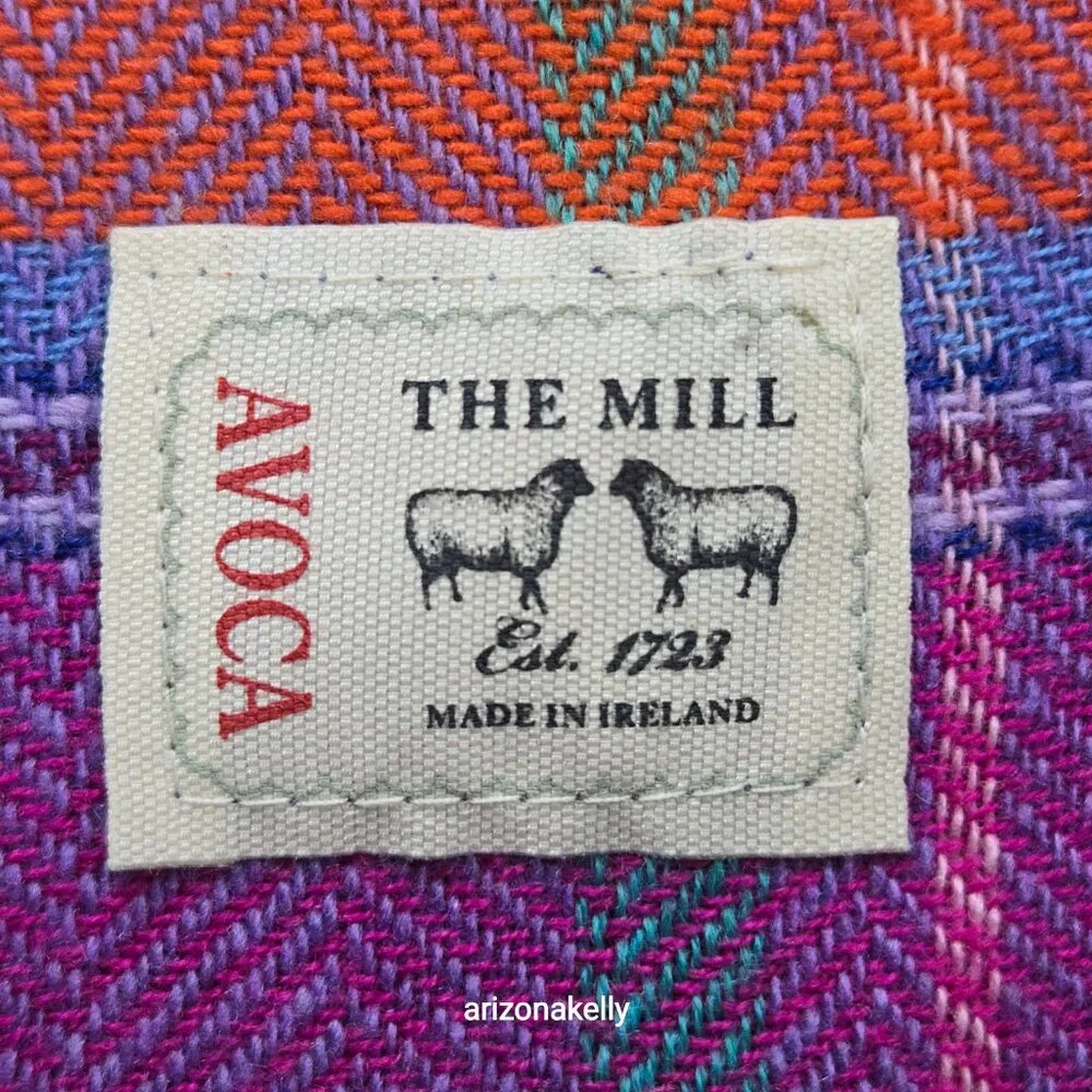 NWOT Avoca Wool Woven Colorful Plaid Scarf Ireland